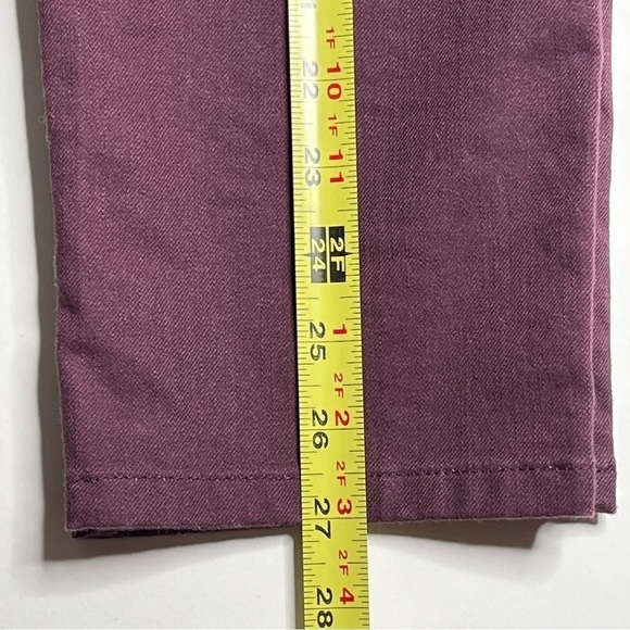 Soft Surroundings Metro Leggings Pull On Pants Burgundy Twill Snap Cuffs - Picture 11 of 13